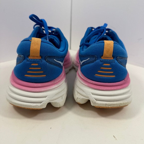 HOKA Bondi 8 Women's Running Shoes Blue Pink Cushioned Size US 9 - Picture 8 of 12